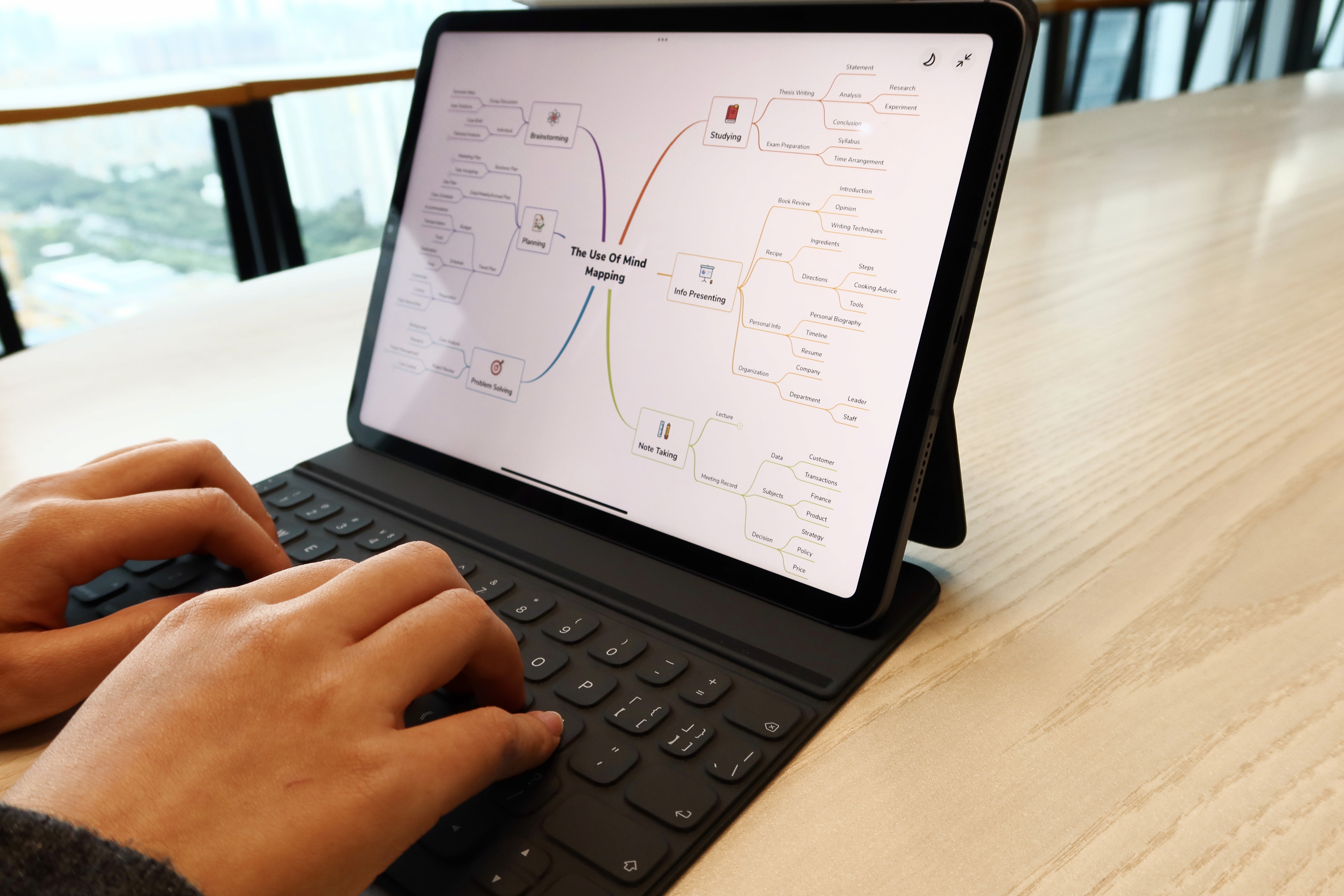 iPad 进行思维导图操作