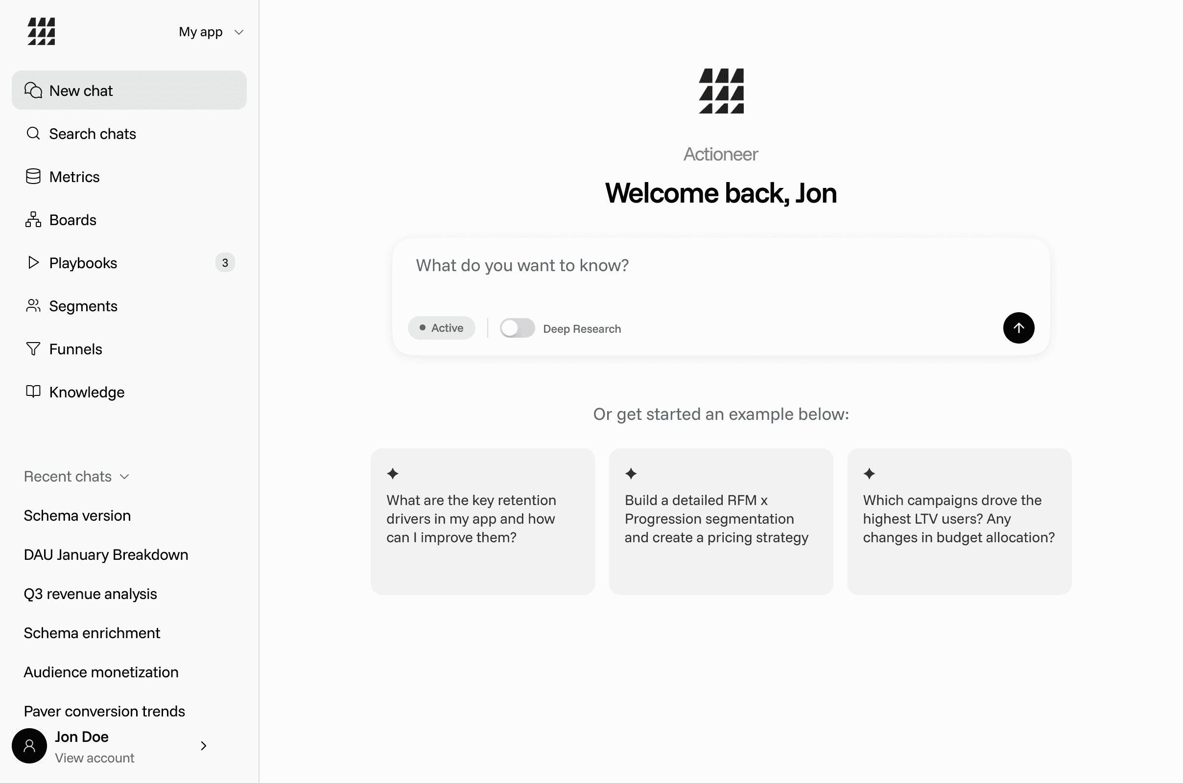 Software user interface