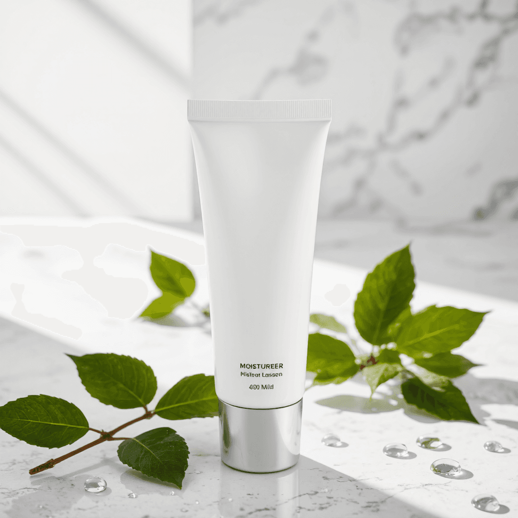 product photography of a tube of moisture cream for skin hydration