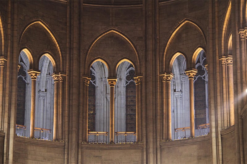 Notre Dame de Paris Details Layered in Light
