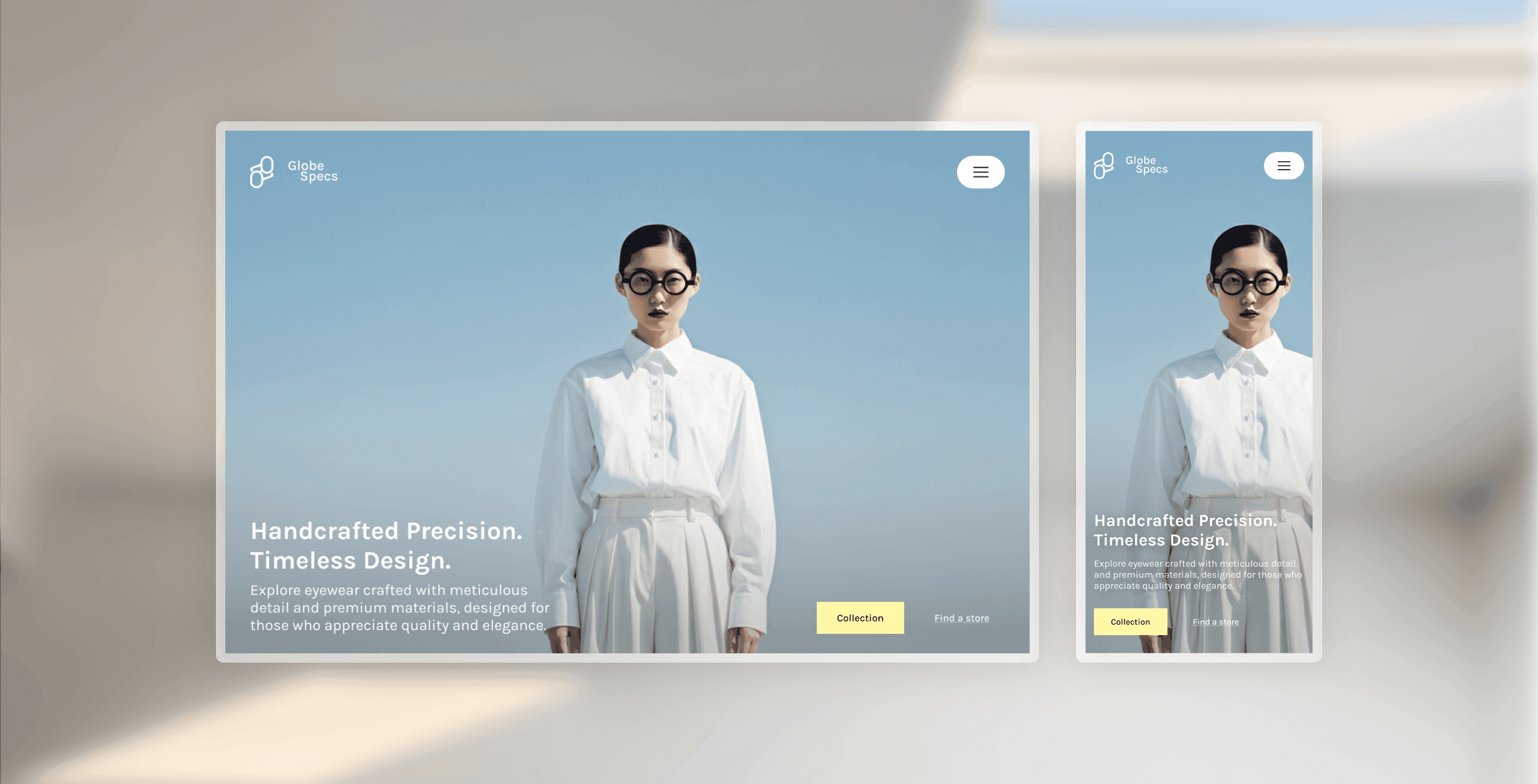 Holistic brand identity refresh and conversion-focused UX redesign for Globespecs, including a modern logo system and site architecture.