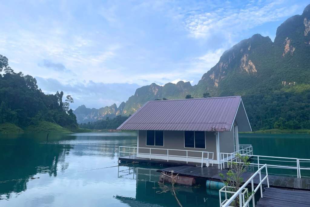 Floating bunglow in Khao Sok National Park, Thailand