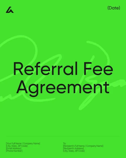 Referral Fee Agreement