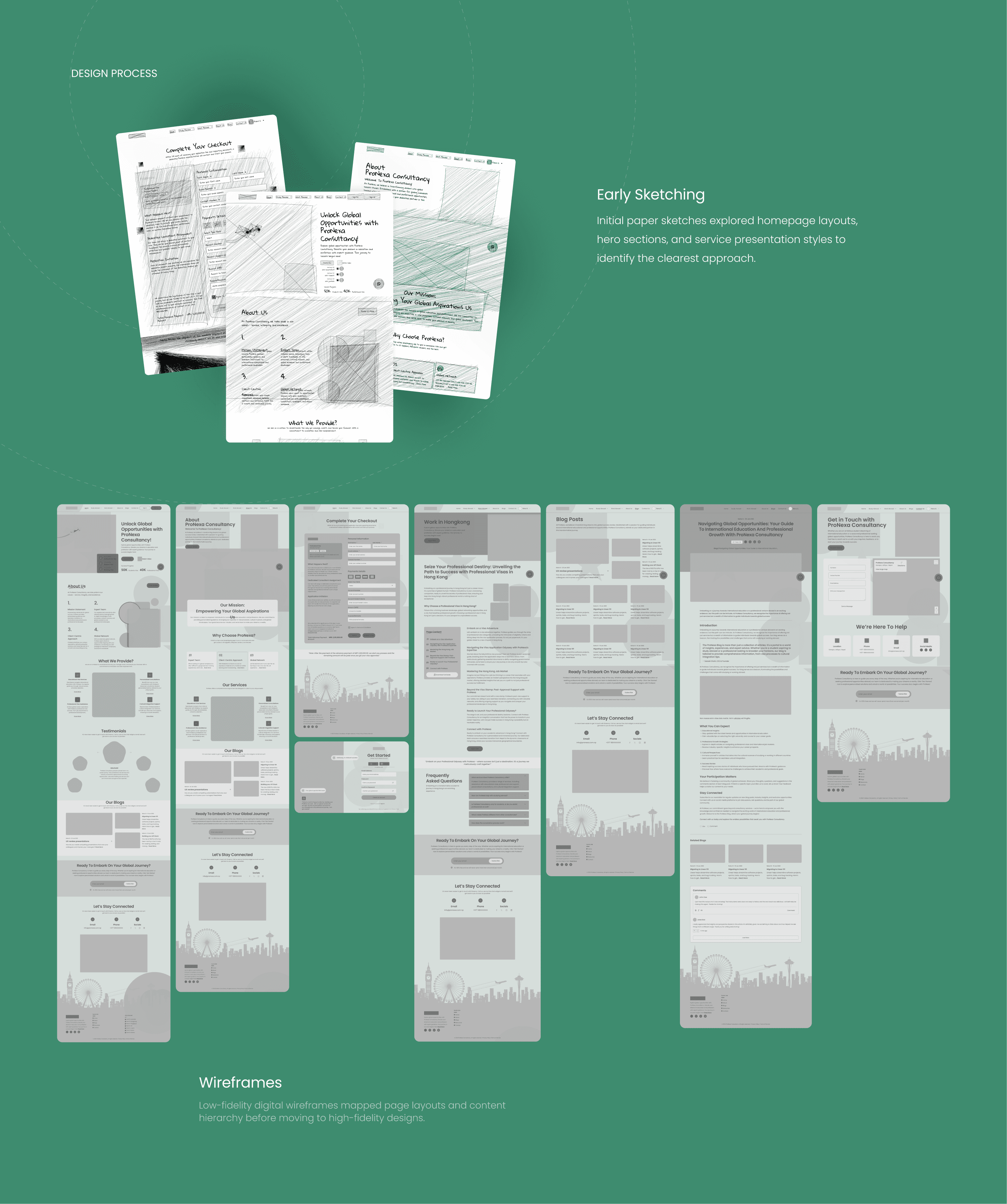 Pronexa Website Wireframe