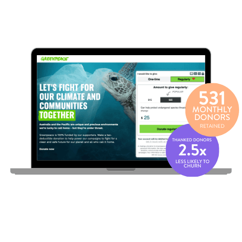 Greenpeace website mockup