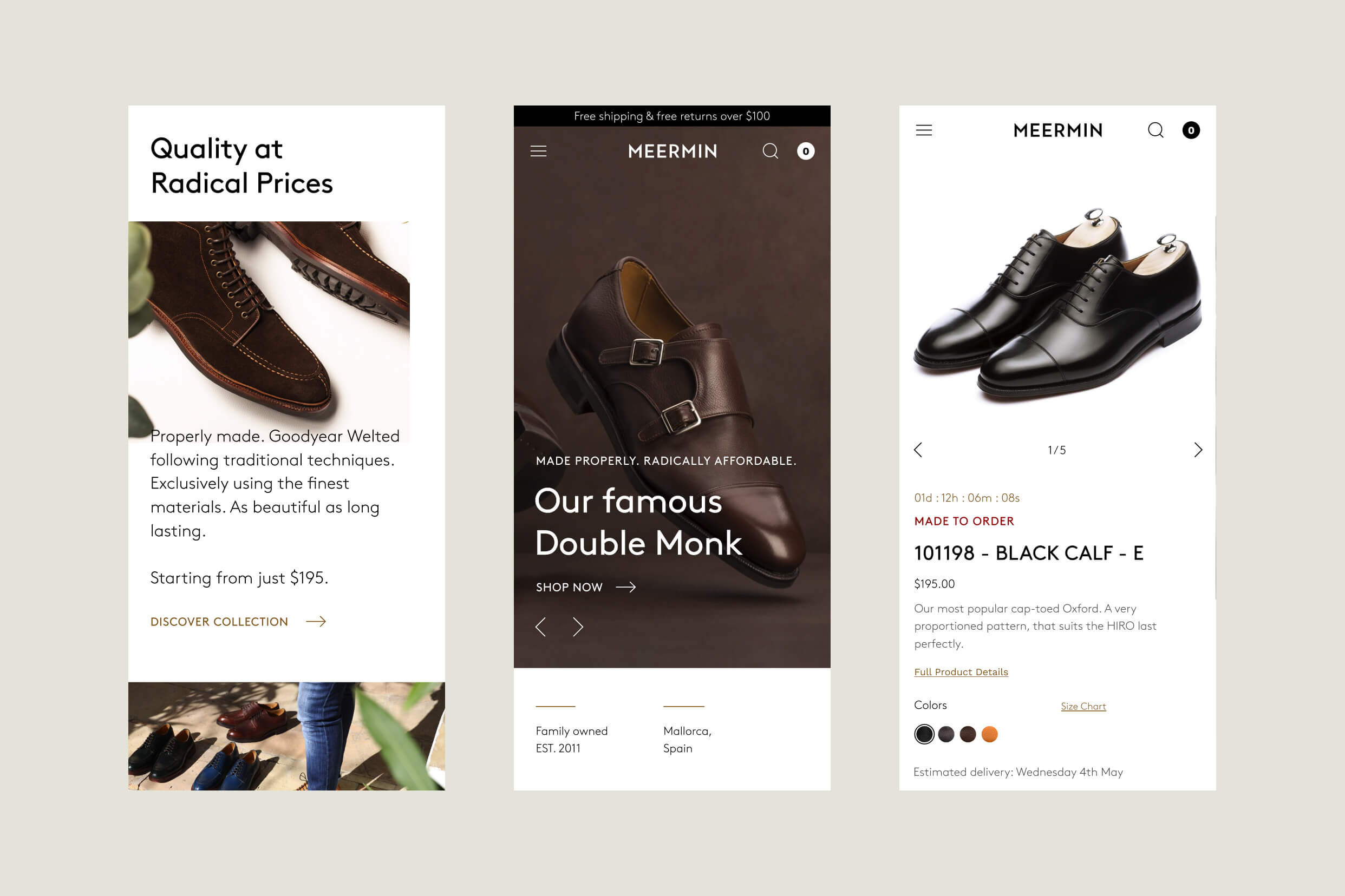 Meermin - Mobile Design