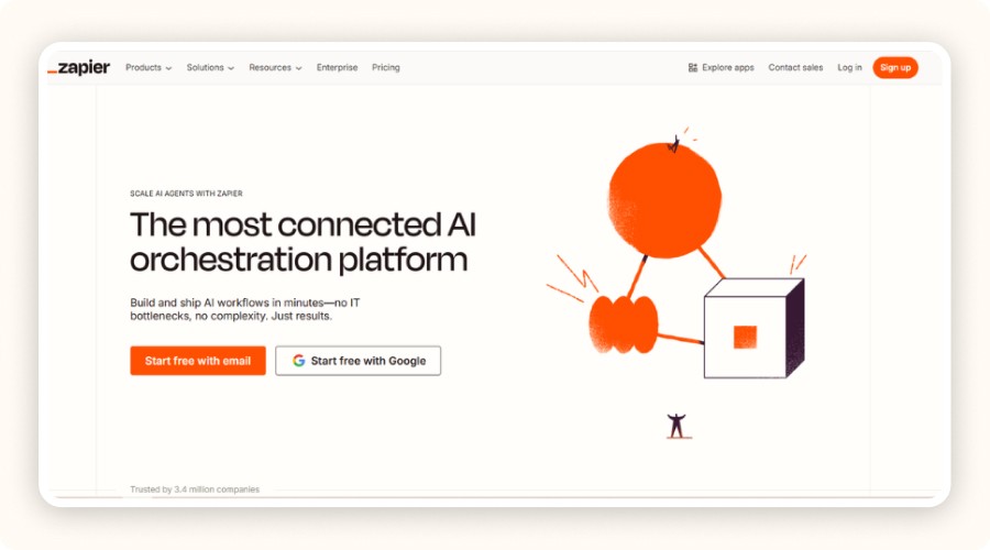 Zapier homepage