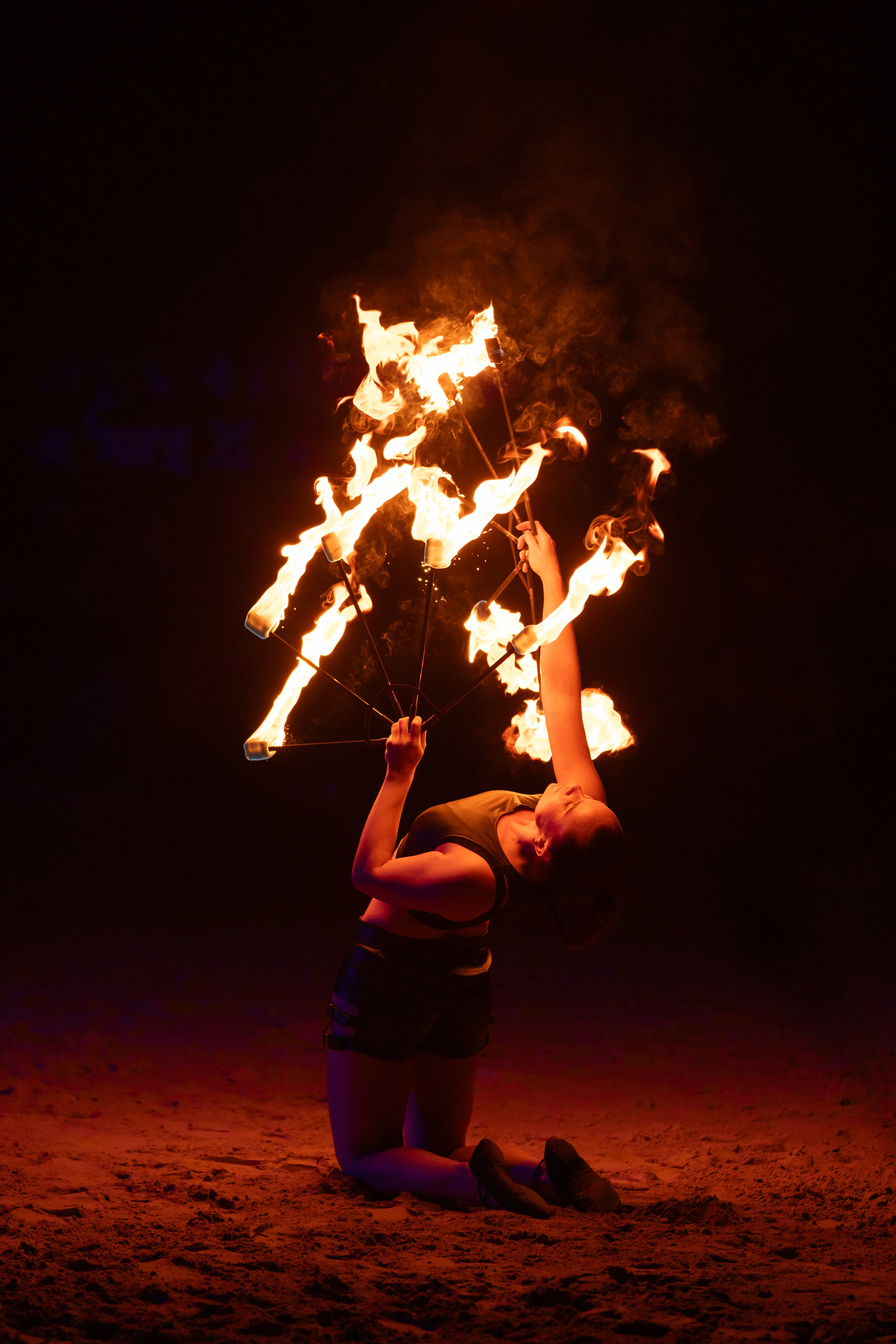 Feurige Fakeln, imposante Darbietung