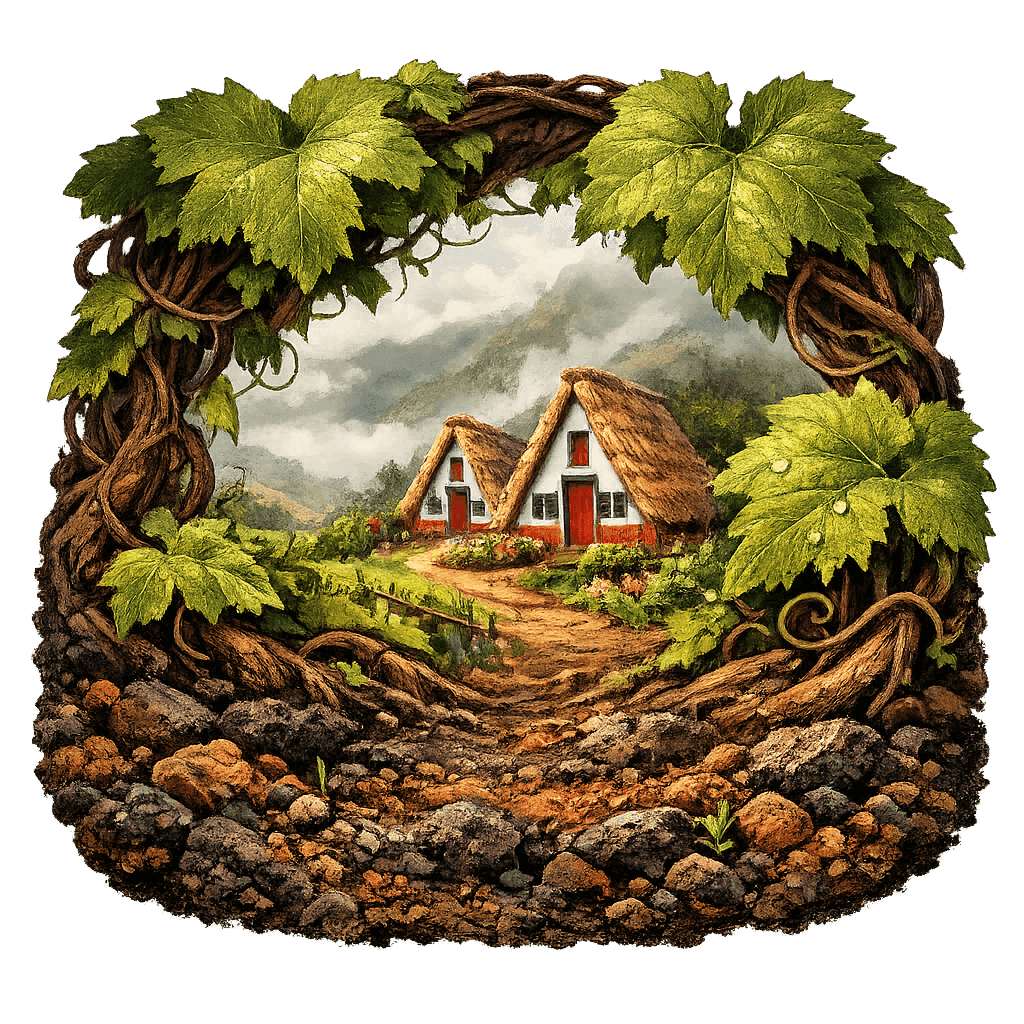 Detailed graphic of the Santana wine region.