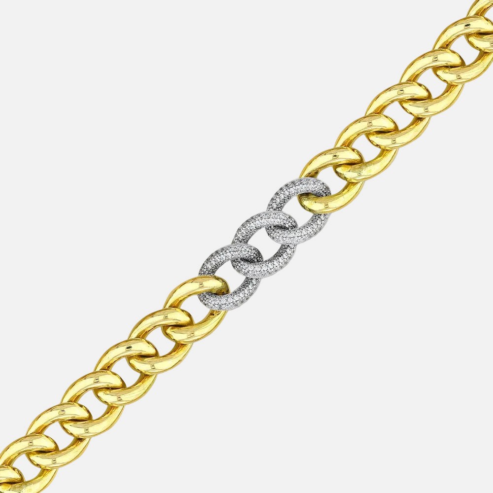 Assos Pırlanta 14 Ayar Altın Zincir Bileklik 31.48 Gram Lüks