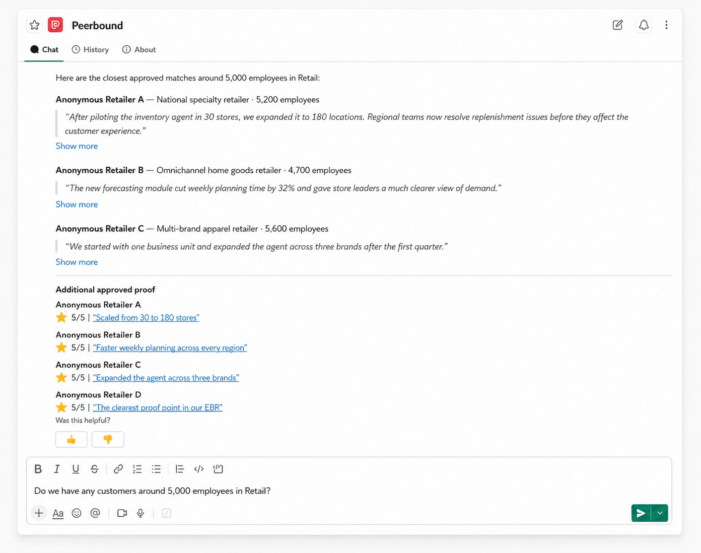 Peerbound Slack App
