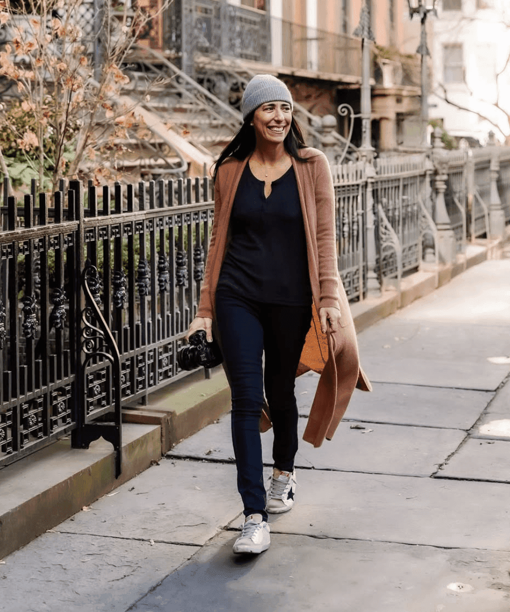 Lizz Spano, New York City photographer, in her beloved Gramercy Park neighborhood — a candid portrait of the woman behind Lizz Spano Photography.