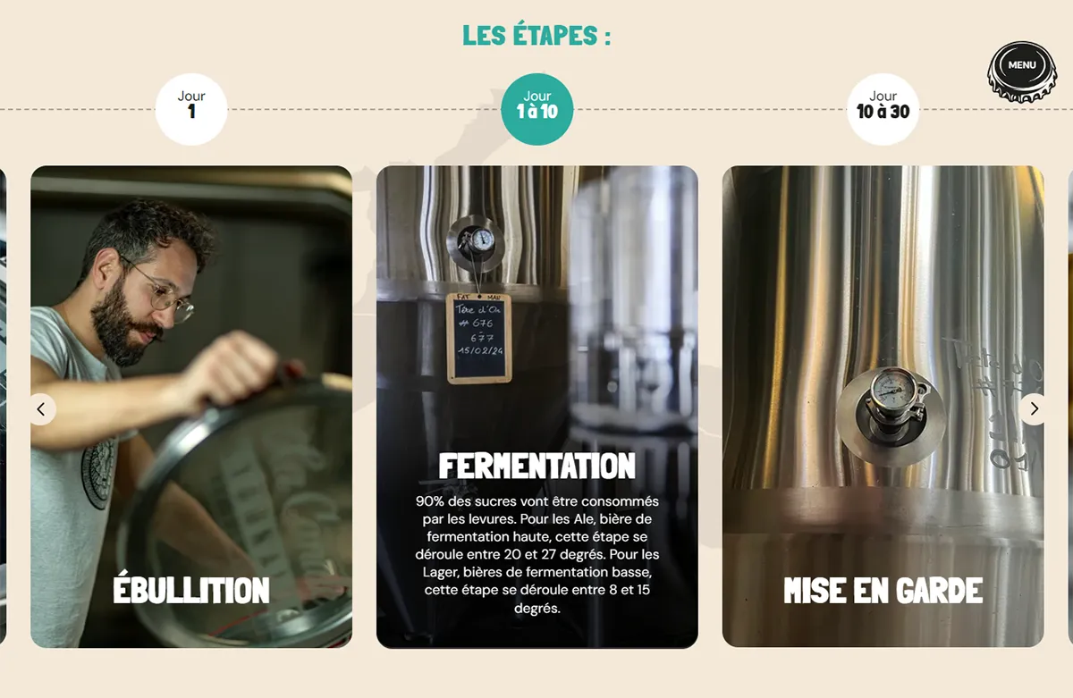 interface ui etapes fabrication biere lyon