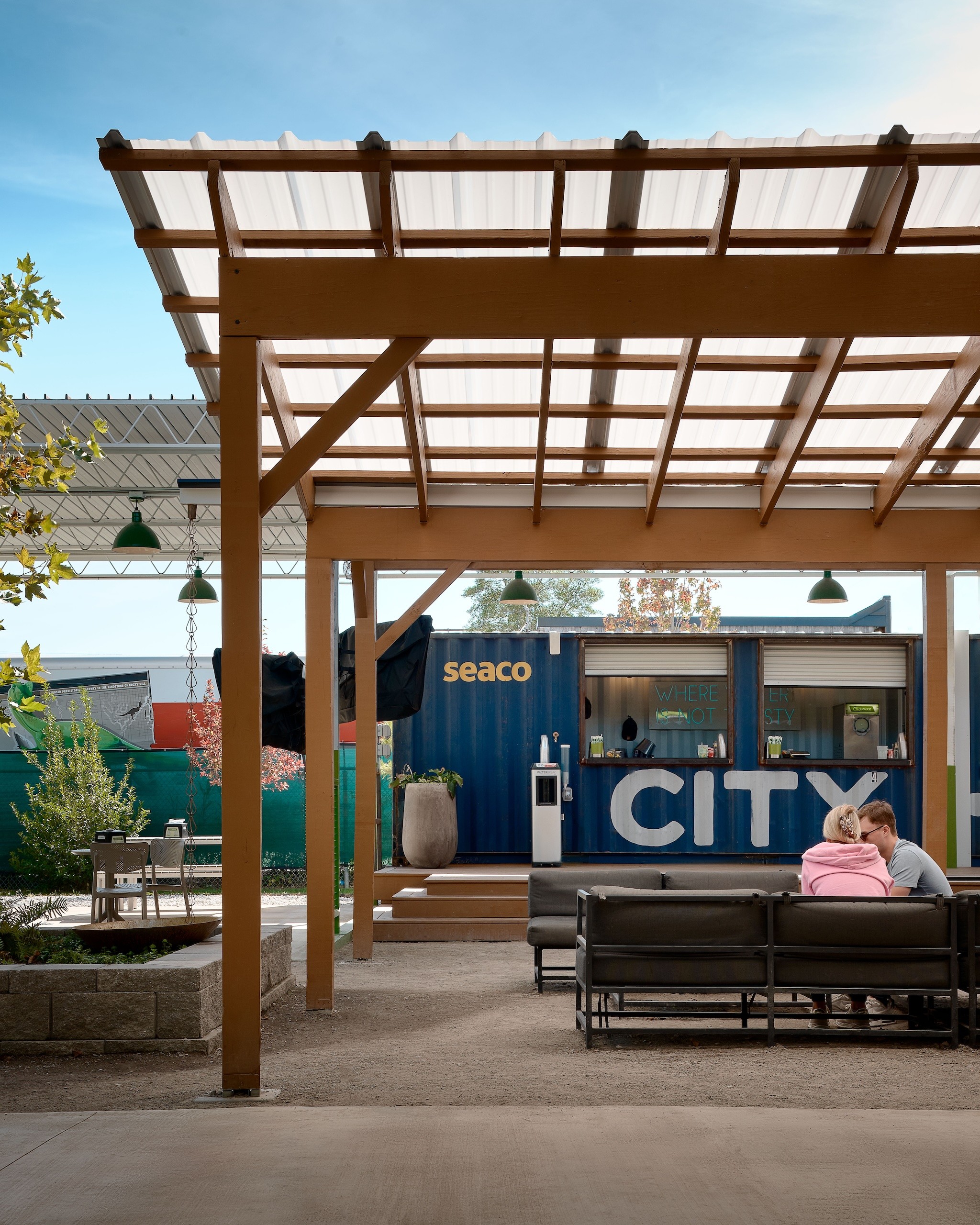 City Park outdoor restaurant and bar in Fayetteville, AR