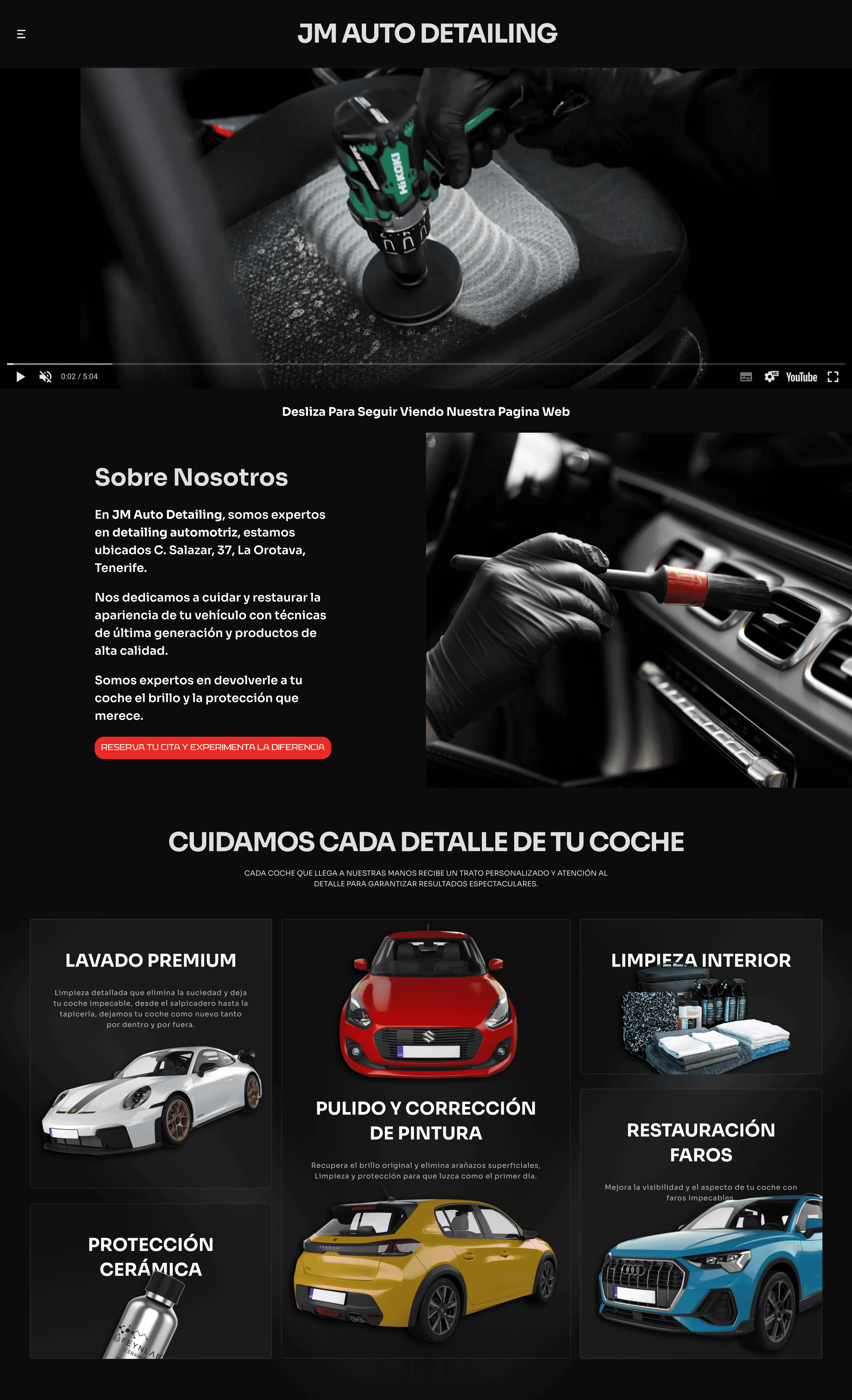 A website with a blue and purple background with three images of abstract art.