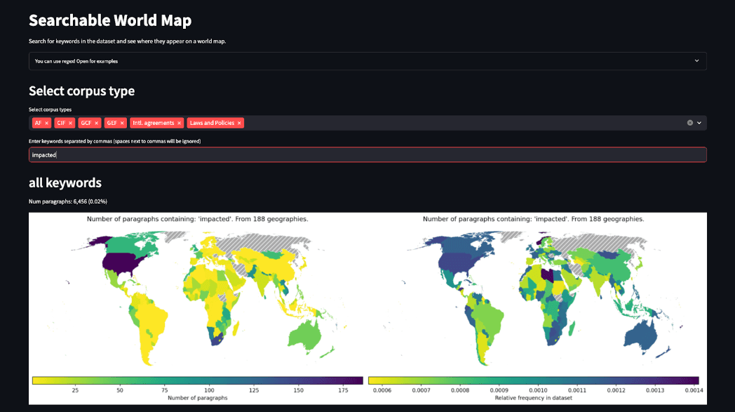 Searchable world map in CPR’s ‘Labs’ environment