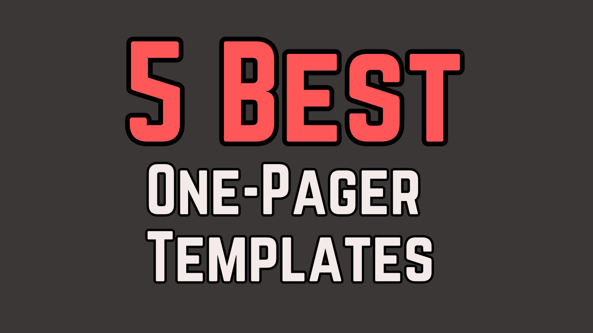 5 High Quality One-Pager Templates To Stand Out From The Crowd!