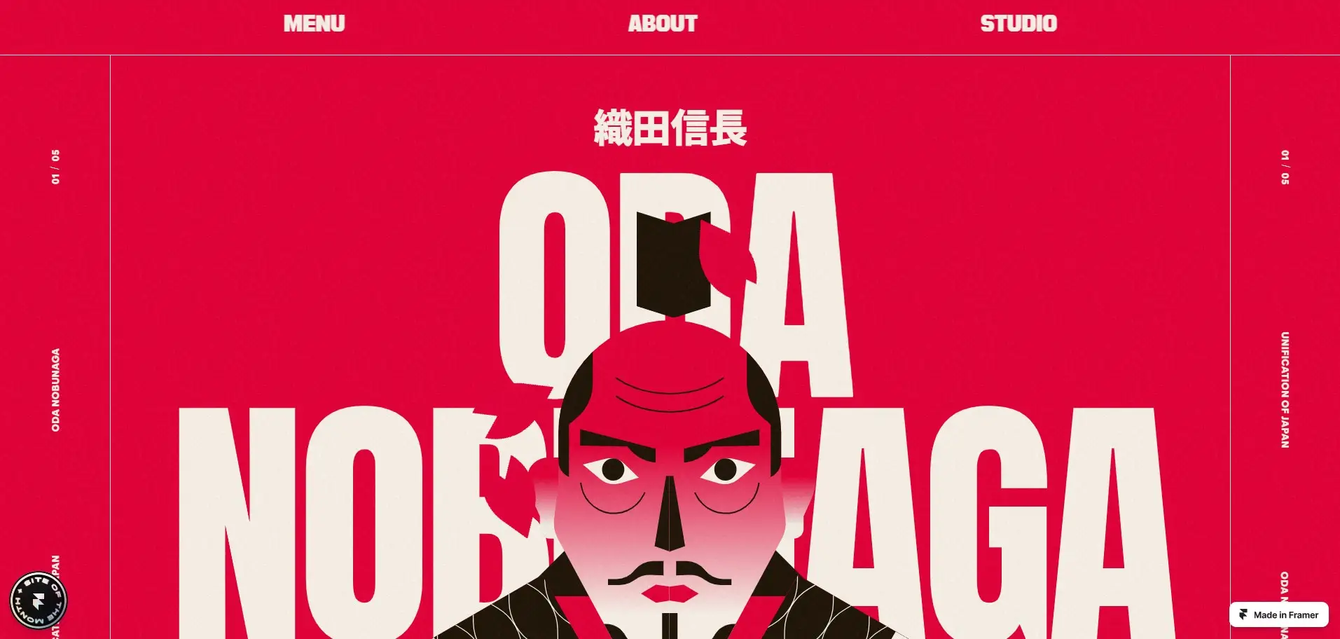 Unifiers of Japan Parallax Scrolling website