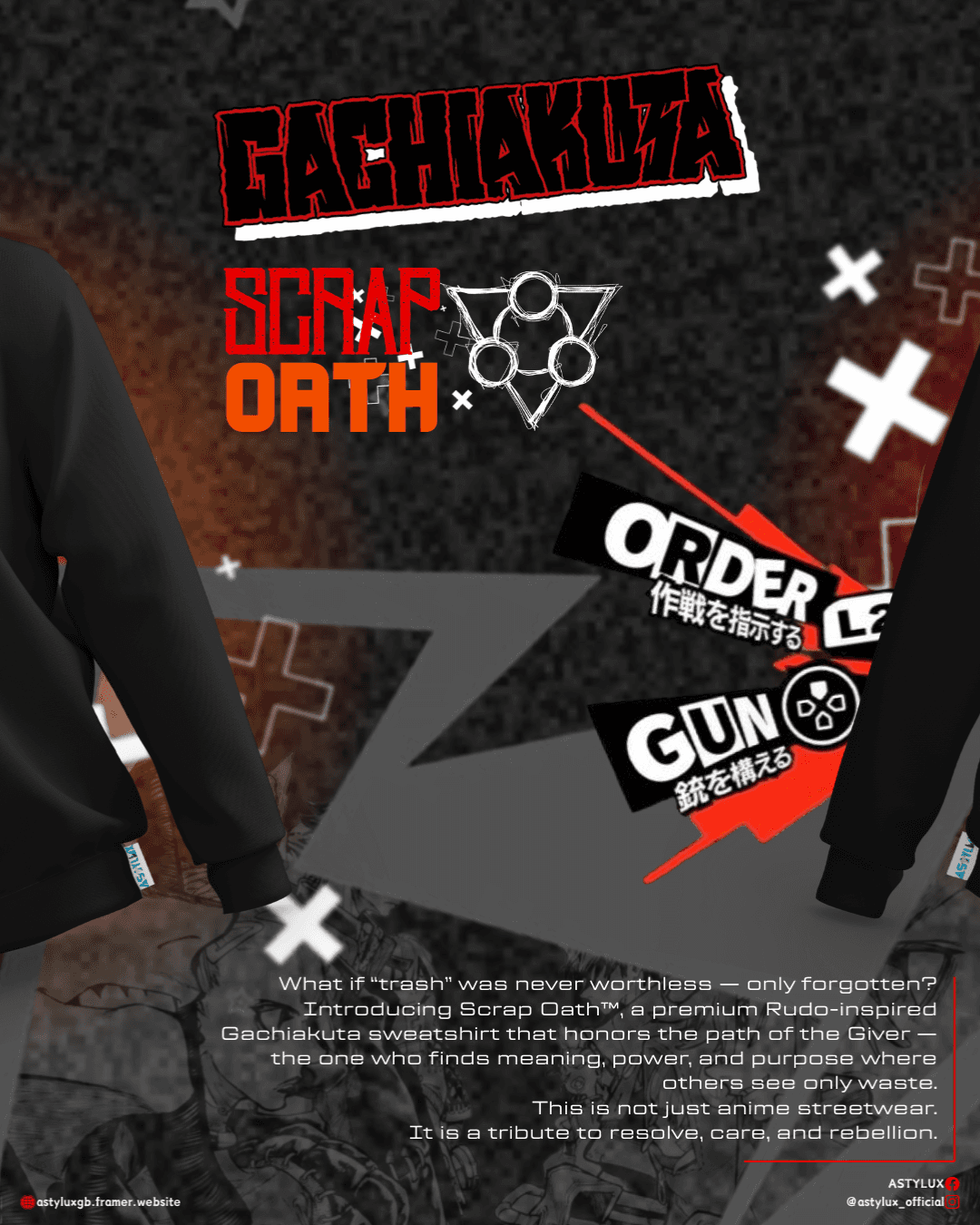 Scrap Oath - Limited Edition Rudo Inspired Gachiakuta Premium Sweatshirt
