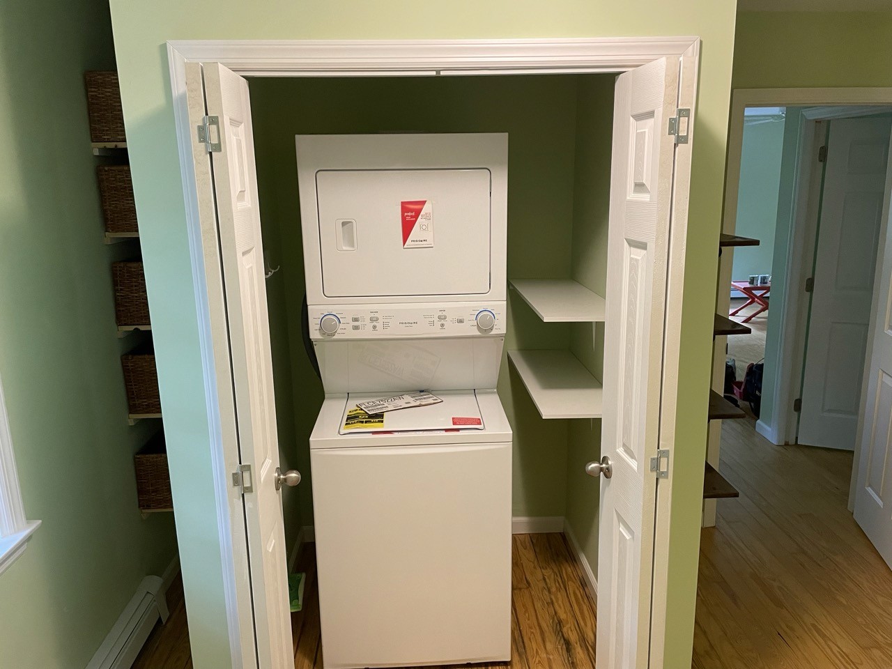 Laundry room framed with rough openings