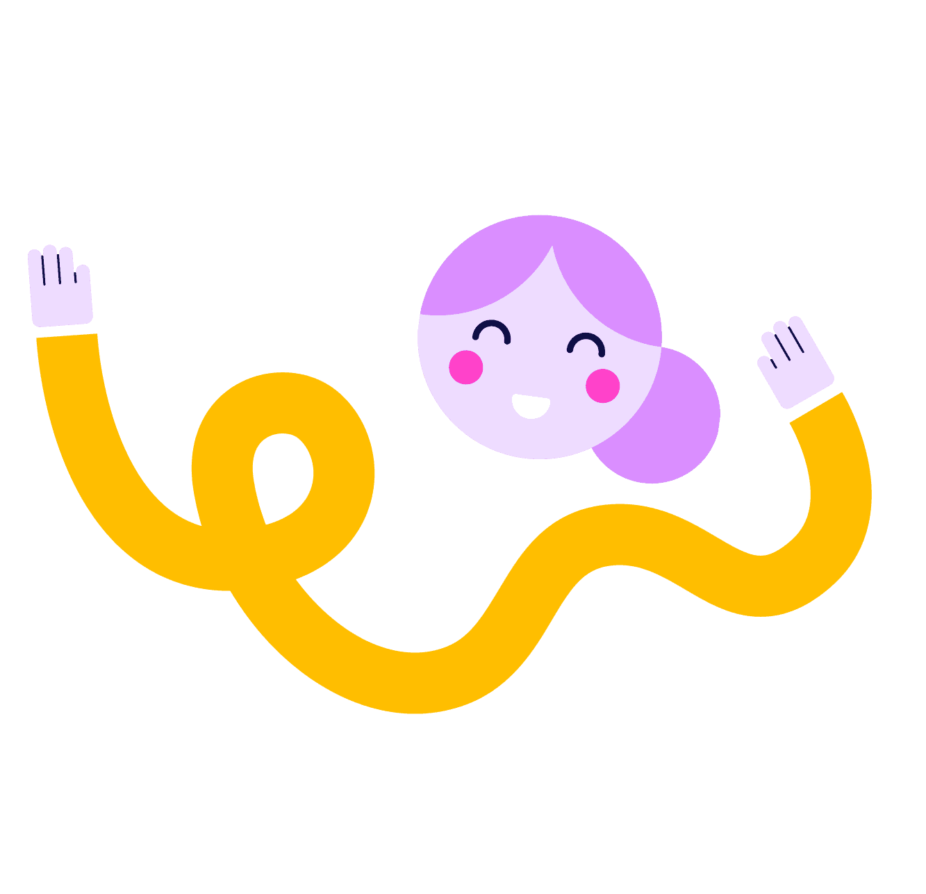 Illustration representing youth and energetic vibes orange