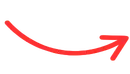 Curved red hand-drawn arrow pointing to the right on a transparent background