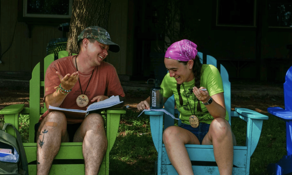 Coach explaining stuff to an athlete