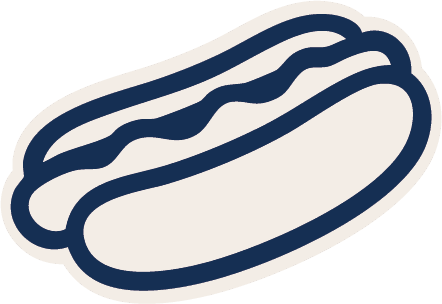 A doodle of a hotdog