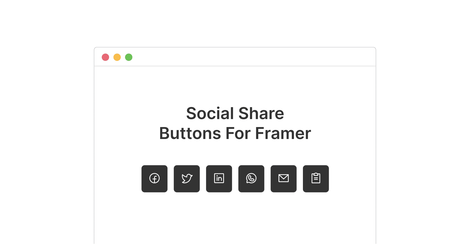 Free social share buttons for Framer