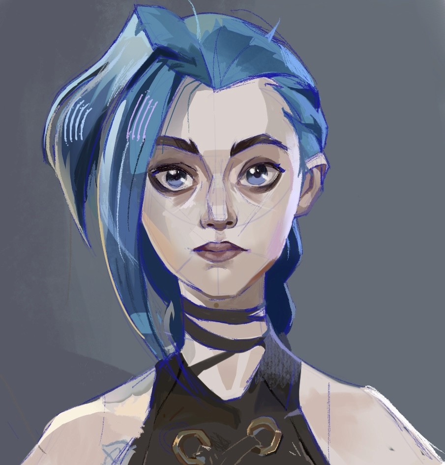Blue jacket with blue background