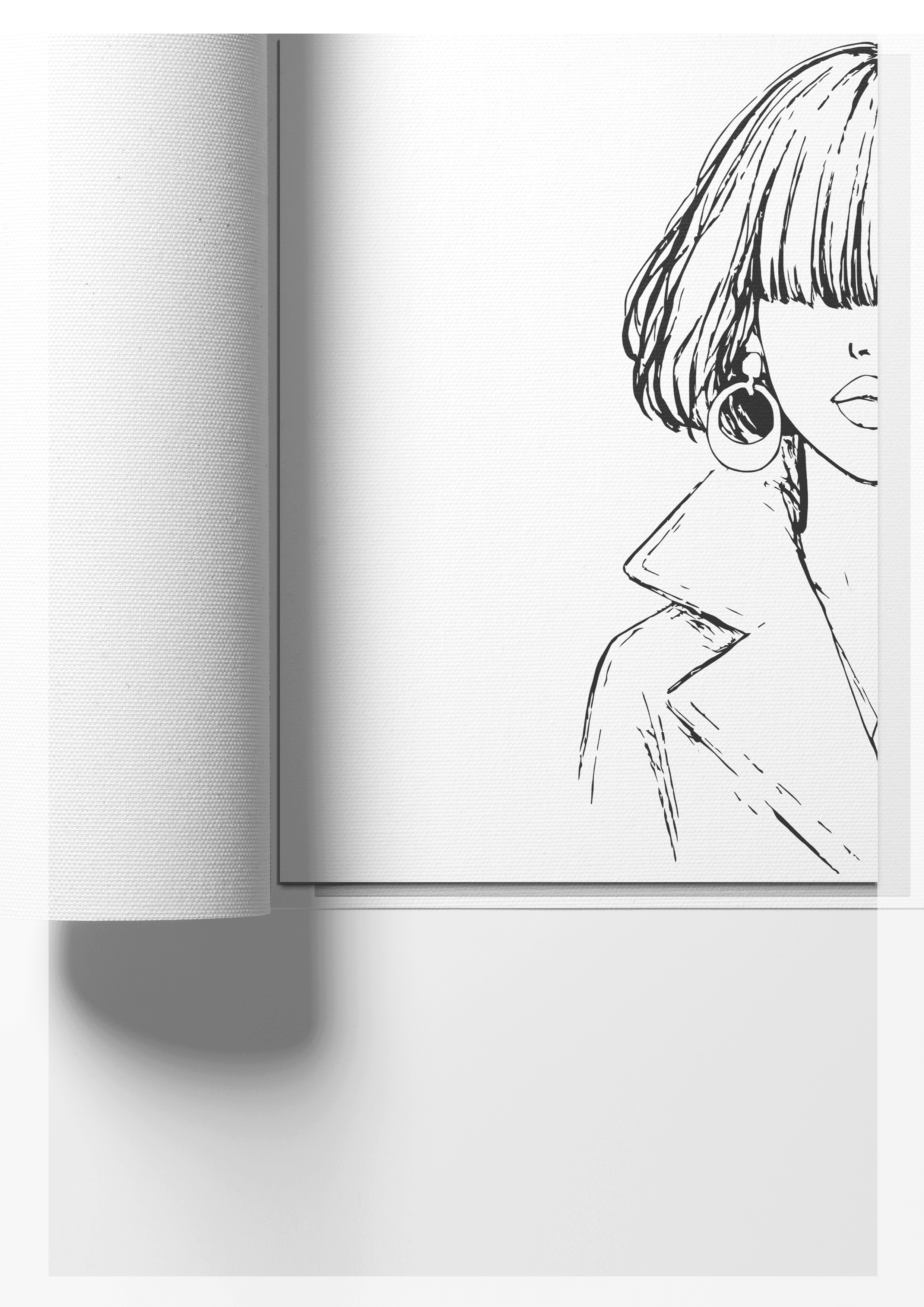 Black plastic pouch on velvet