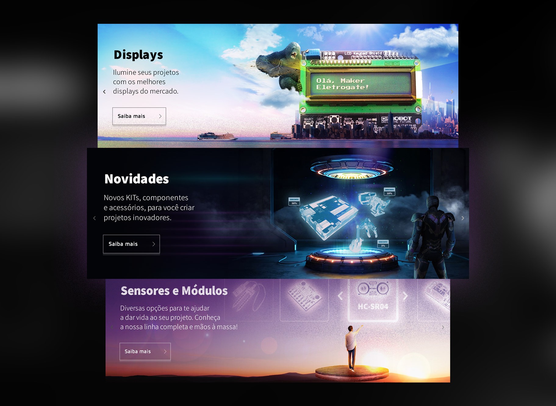 Banners da loja online Eletrogate