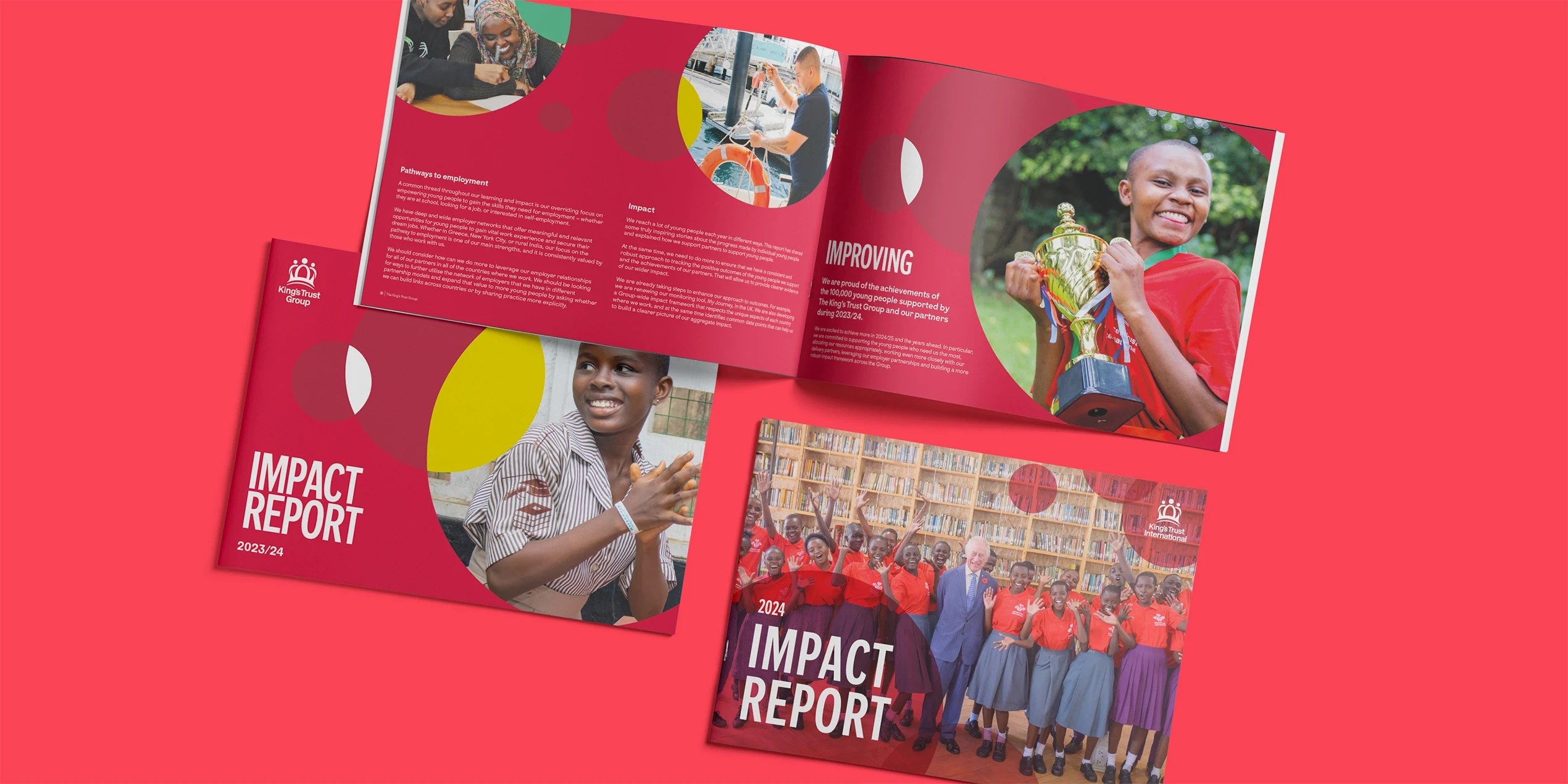 King's Trust impact printed report inside pages