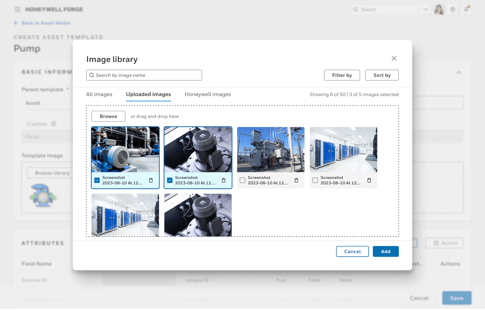 Mid-fidelity design of the image library with horizontal tabs