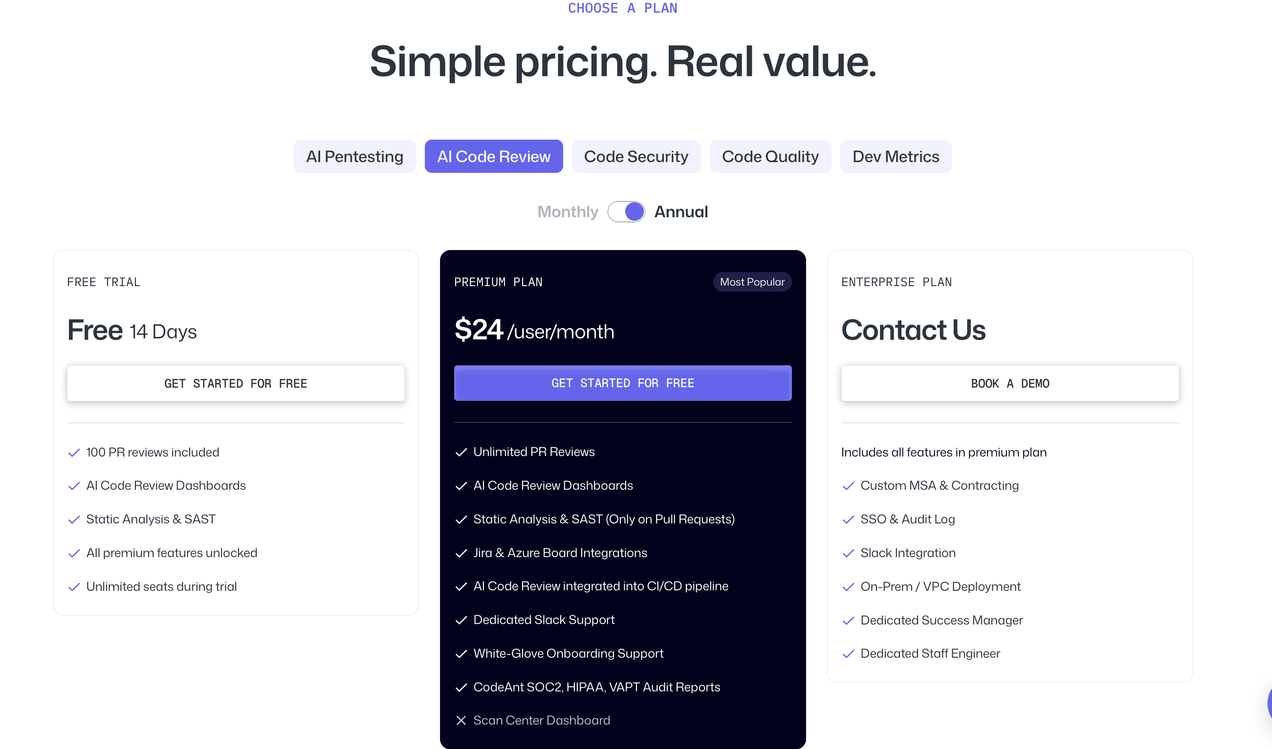 CodeAnt.ai sets the benchmark for AI-driven secure code review workflows by combining code quality, dependency intelligence, security scanning, and developer-productivity