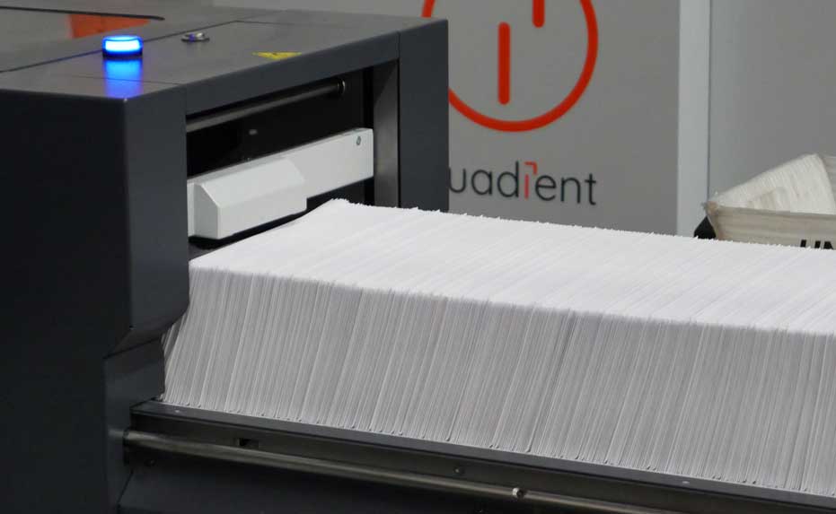 Prepared line of inserted envelopes