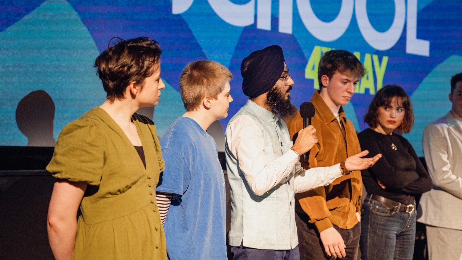 Jagraj Singh Filmmaker at film premiere of Crossed Wires short film produced by Surge Films CIC