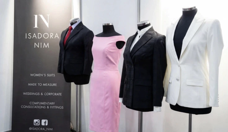 Sydney clients attending an androgynous tailoring trunk show
