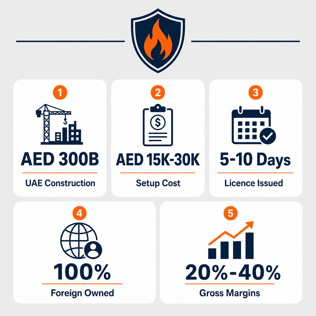 Infographic: How to Get a Fire Resistant & Retardant Materials Trading License in Dubai