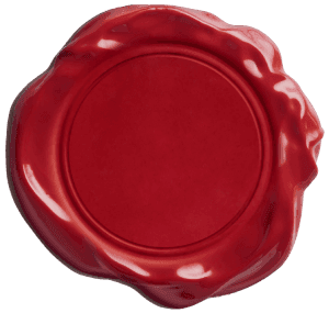 A red wax seal