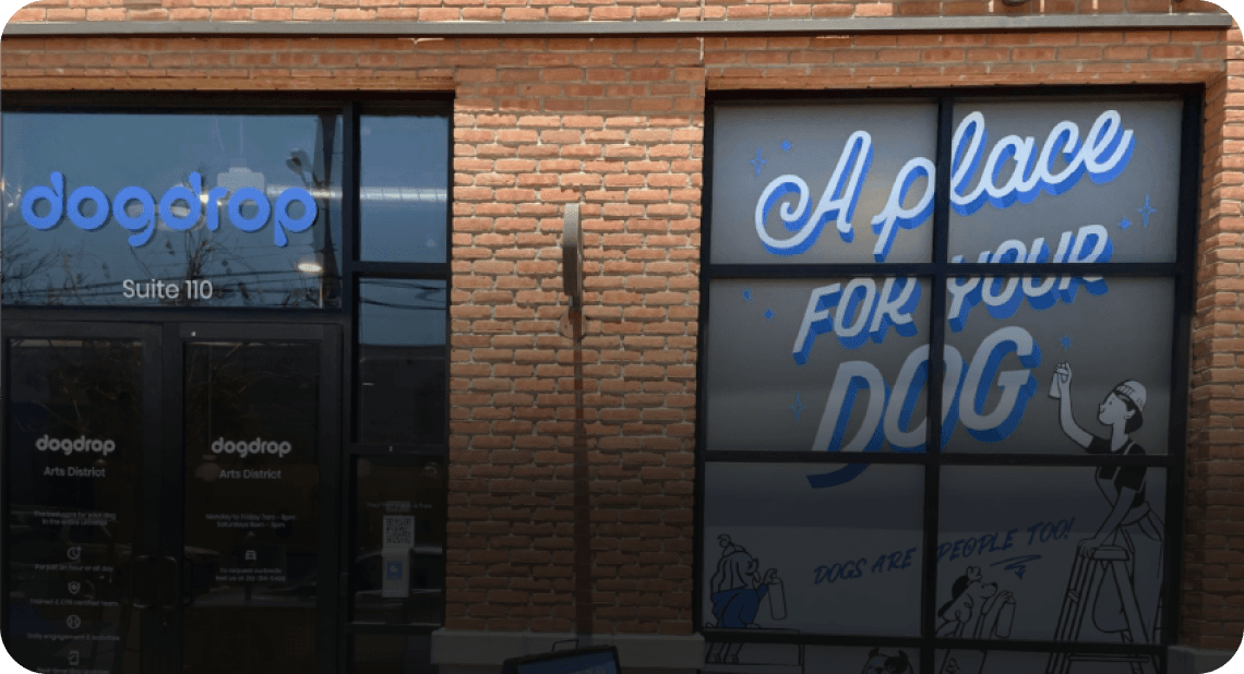 Dogdrop Los Angeles Arts District dog daycare