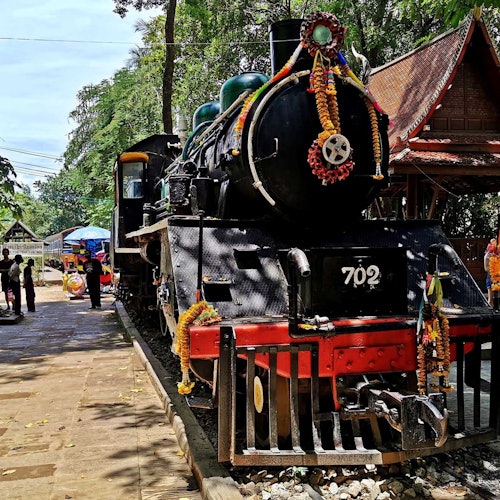 Climb into a full-size WWII model train