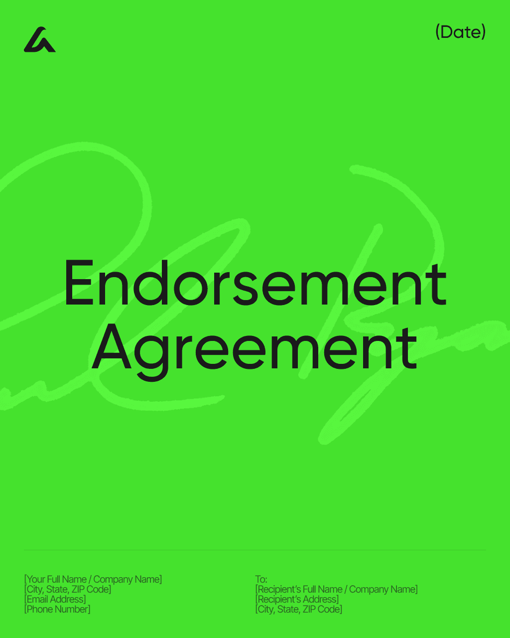 Endorsement Agreement 