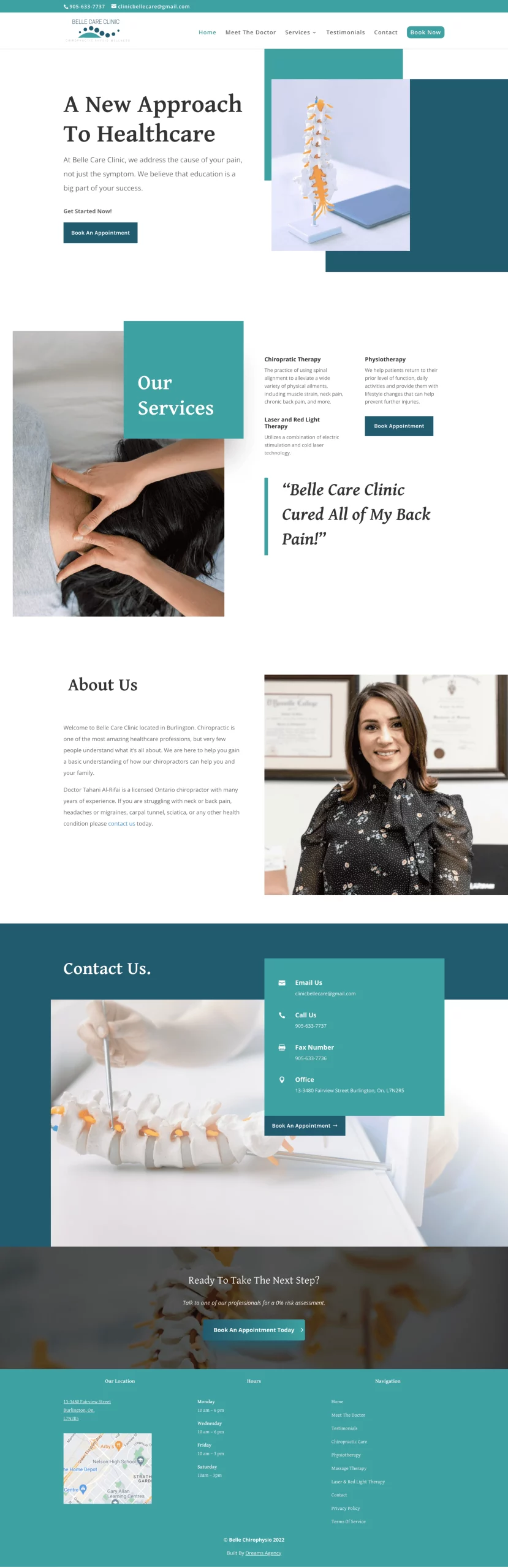 Trusted By Many page for bellechirophysio website developed & designed by Dreams Agency Mississauga, Ontario