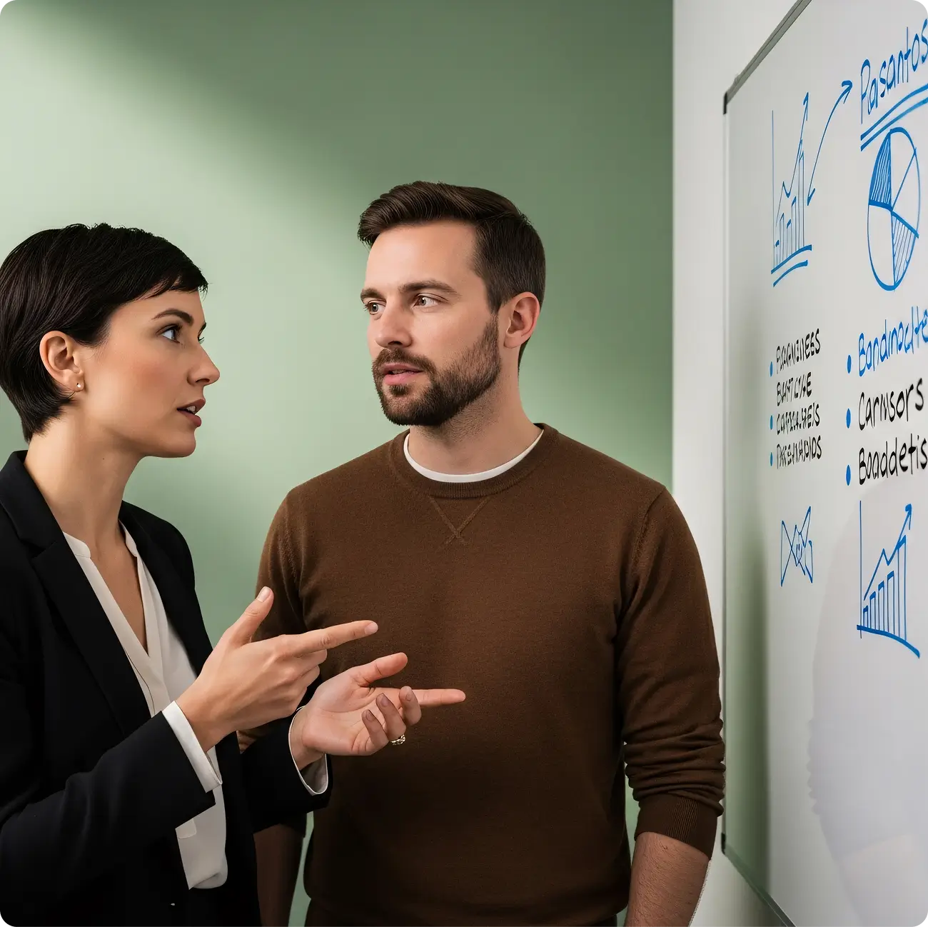 Strategy discussion around a meeting table