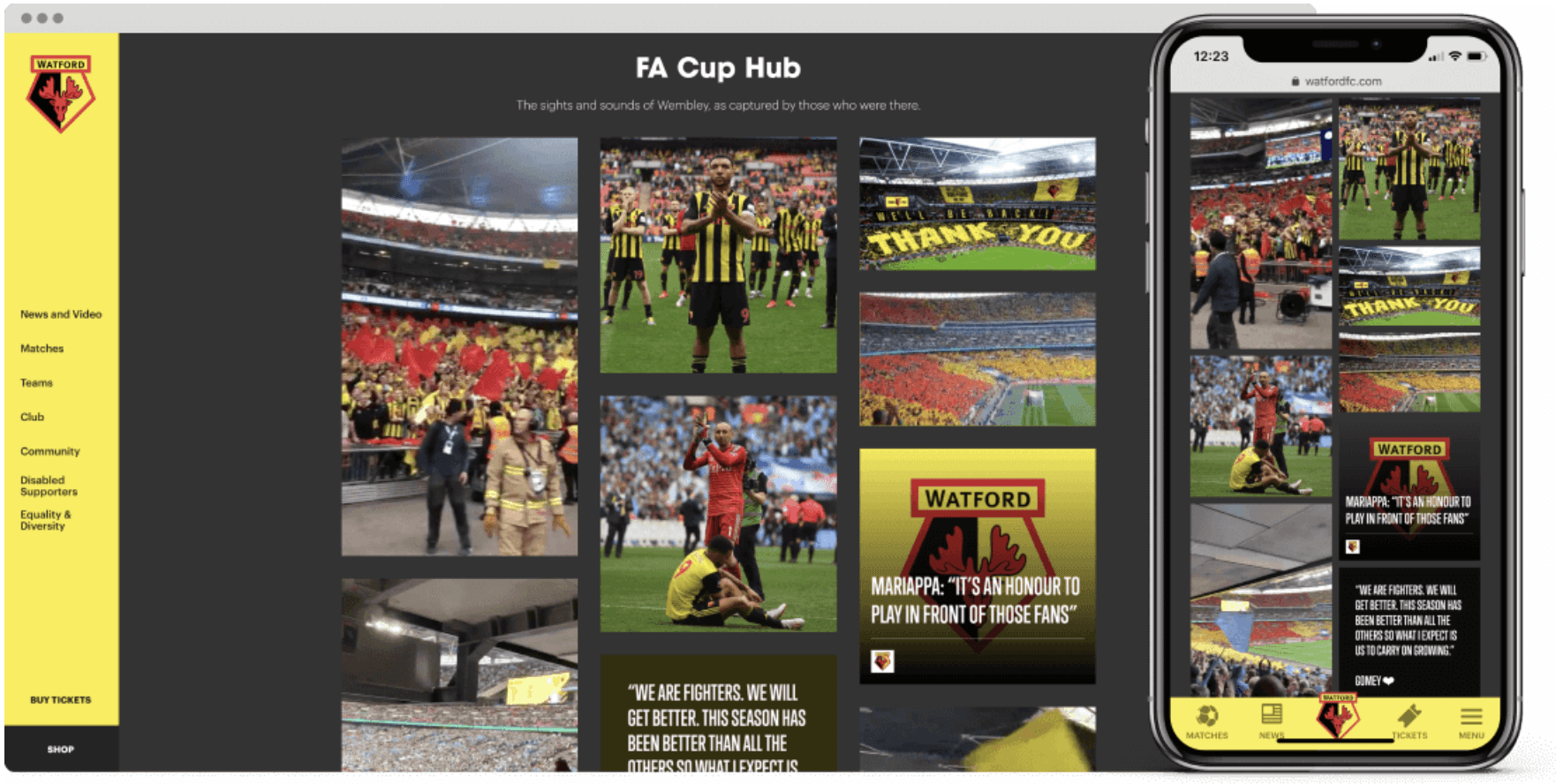 Watford FC FA Cup Hub Gallery powered by Amondo