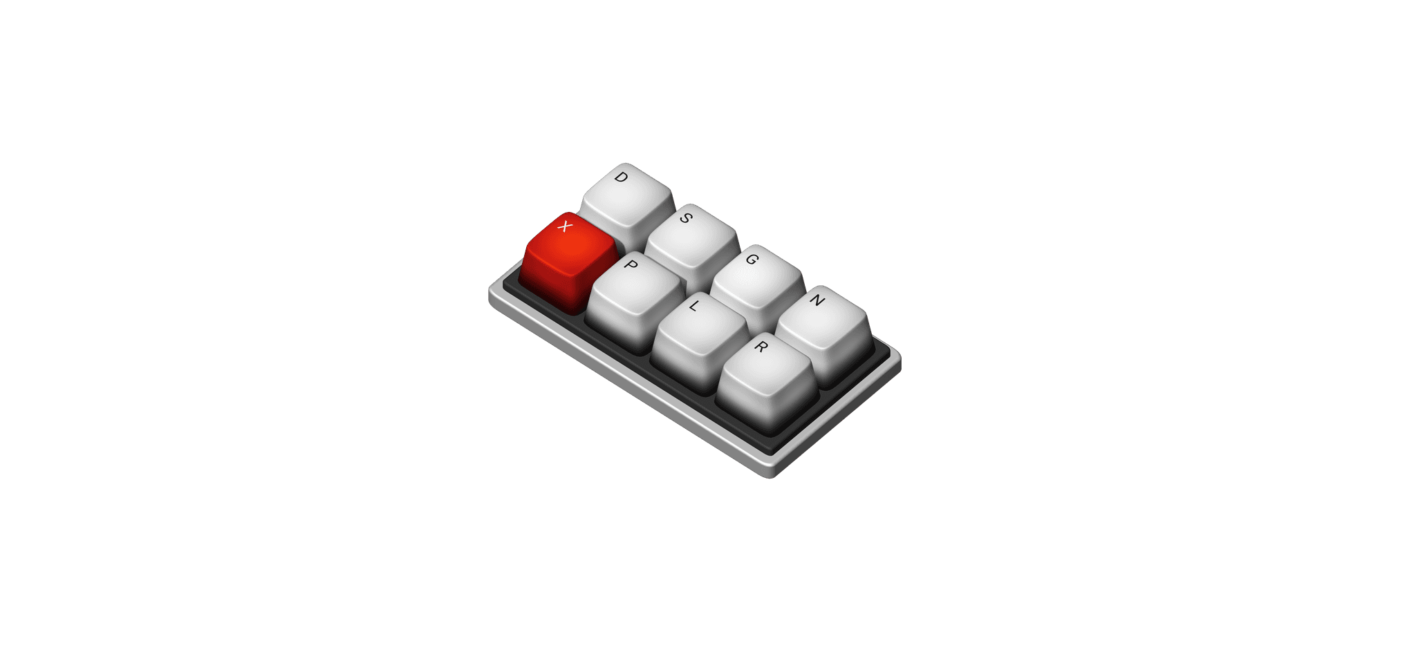 3D mini-keyboard made using Spline