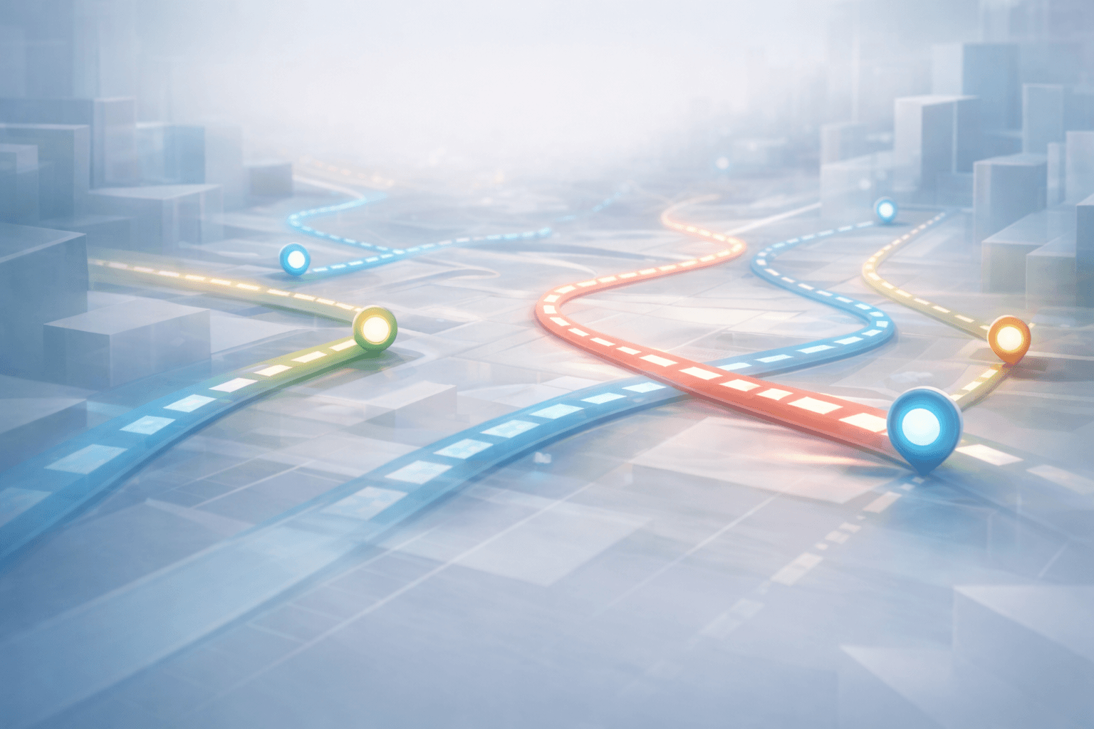 Abstract geometric shapes with soft lighting