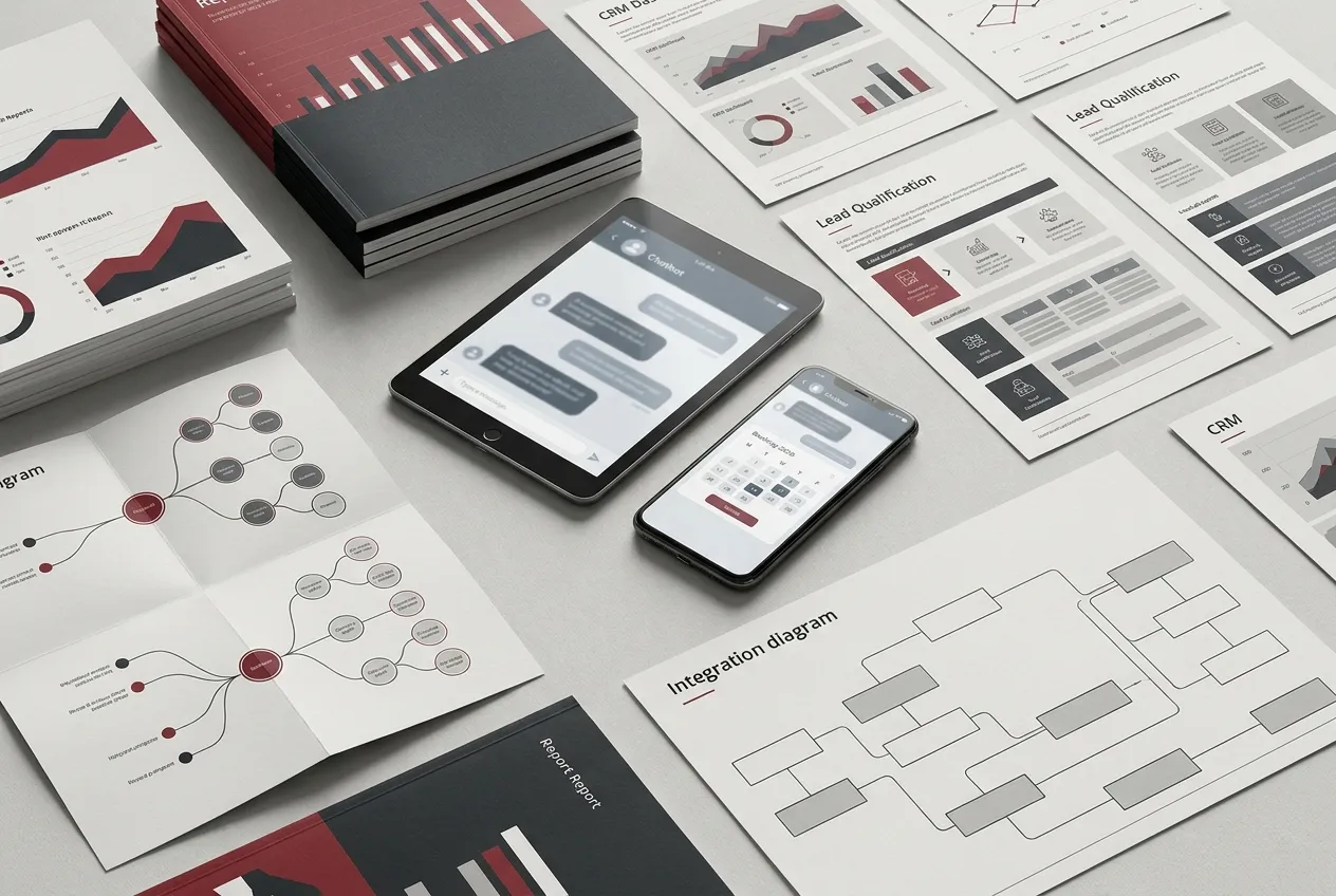 Digital Marketing setup by RockN' Socials on laptop, tablet, and phone.