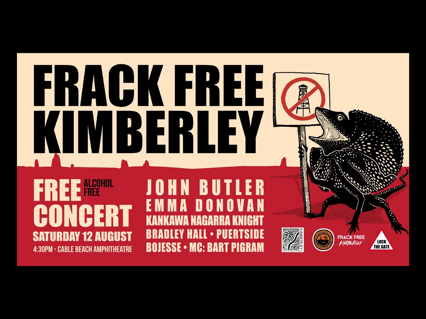 Frack Free Kinberley banner design for event
